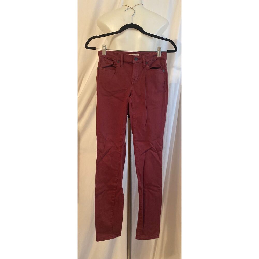 Madewell Burgundy Skinny Jeans Size 26